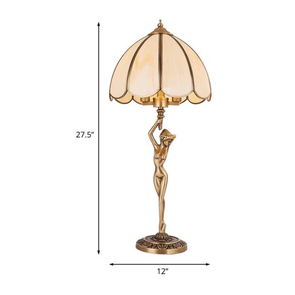 All Copper European Art Table Lamp