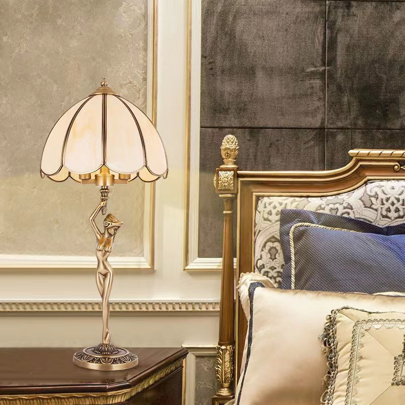 All Copper European Art Table Lamp