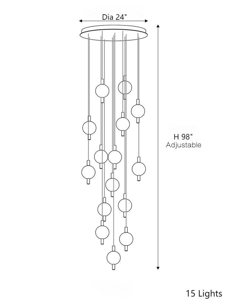 black beaded chandelier