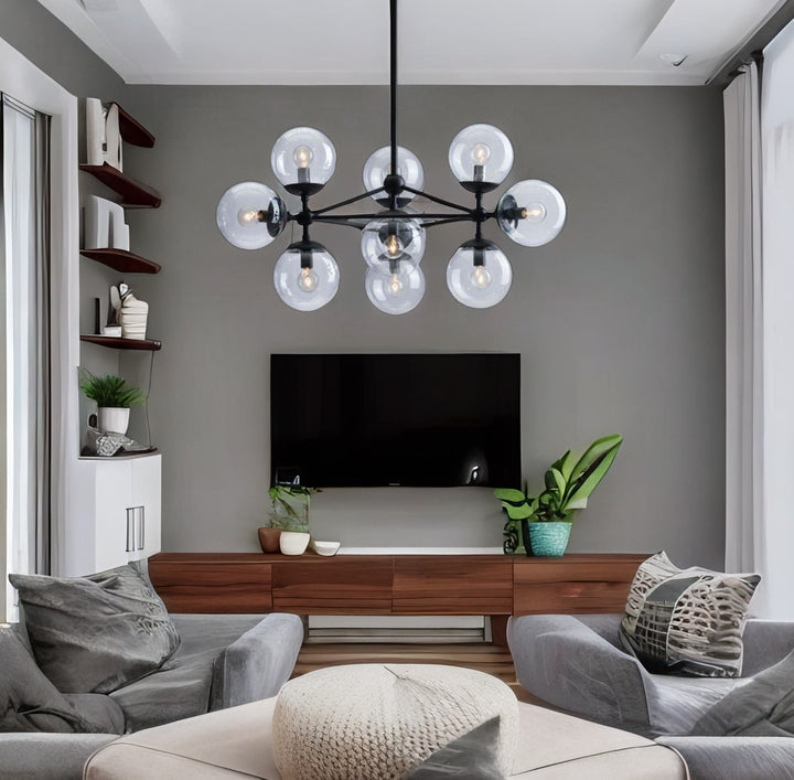 Glass Bubble Ball Geometric Chandelier