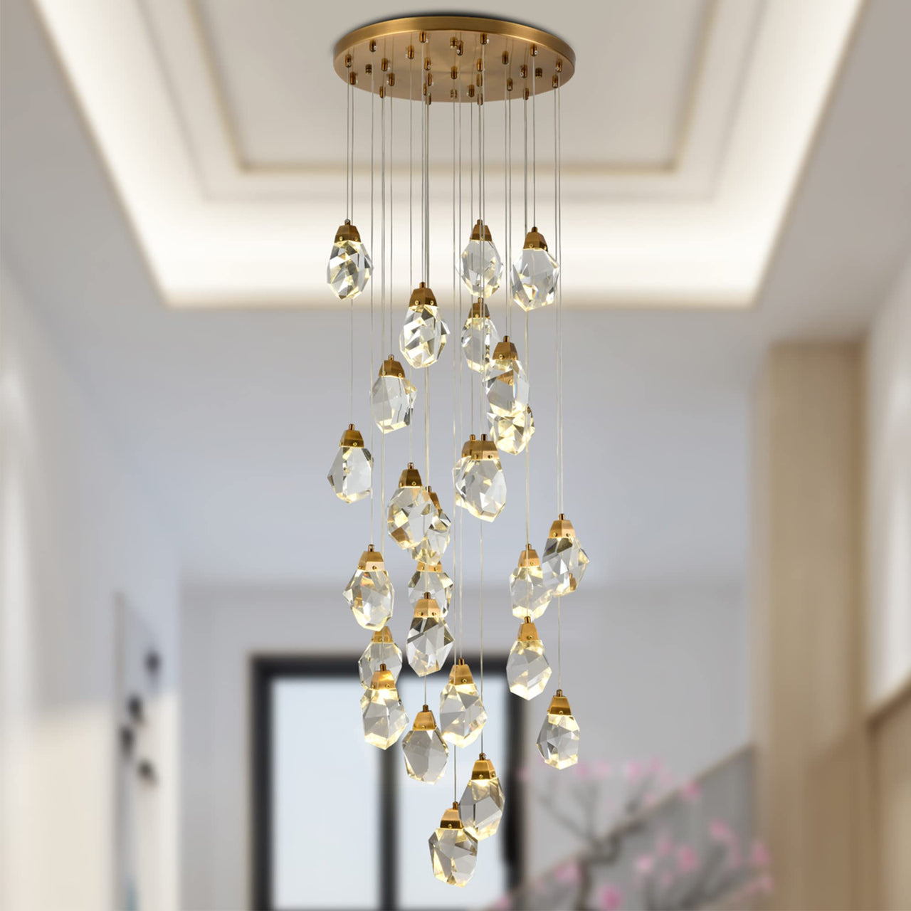 large crystal chandelier