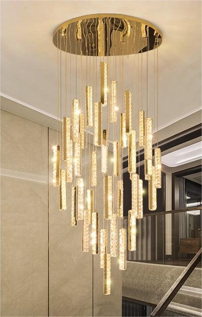 Light Luxury Modern Crystal Staircase Chandelier