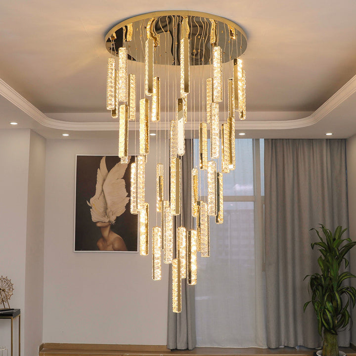 Light Luxury Modern Crystal Staircase Chandelier