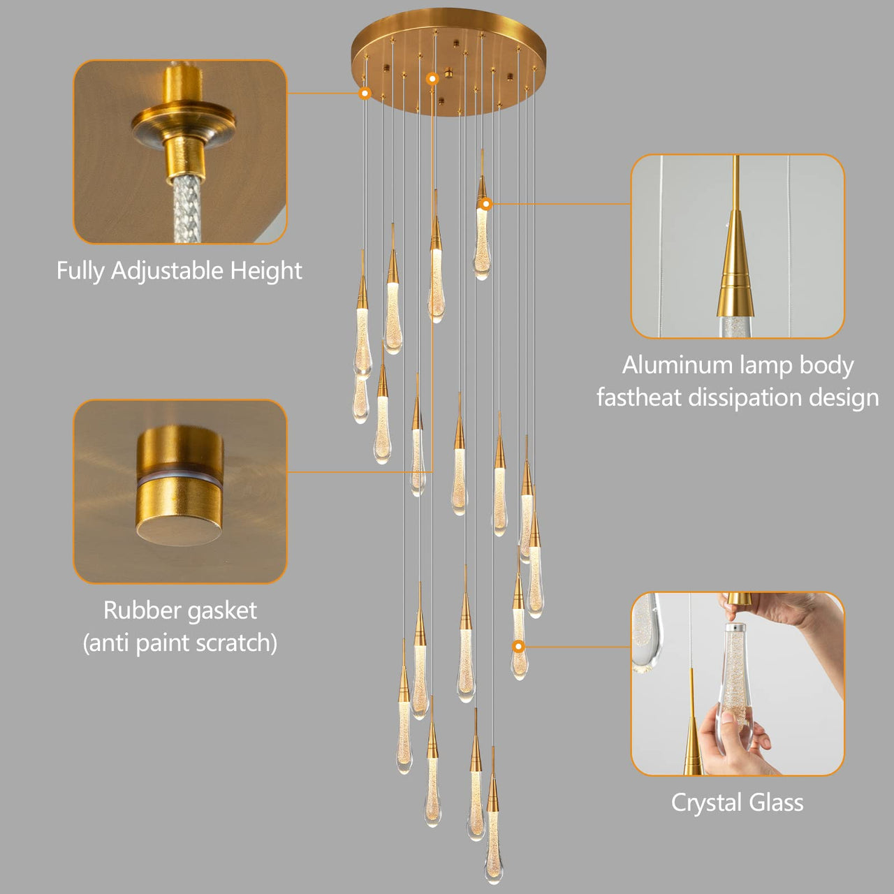 Contemporary design for staircase lighting