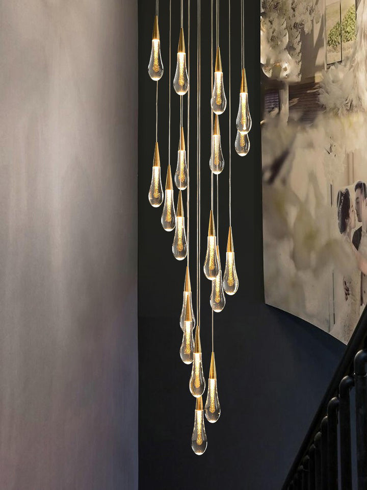 Minimalist pendant light for stairwells