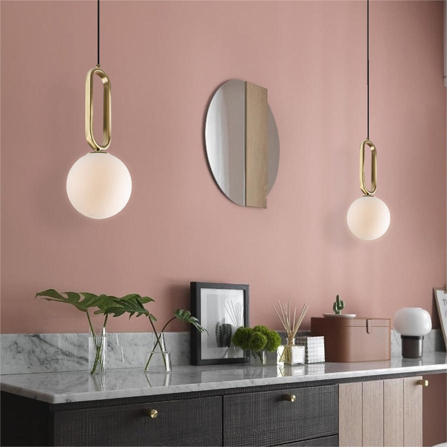 Modern Minimalist Glass Ball Chandelier