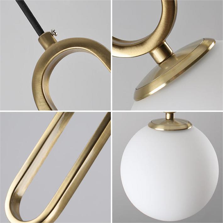 Modern Minimalist Glass Ball Chandelier