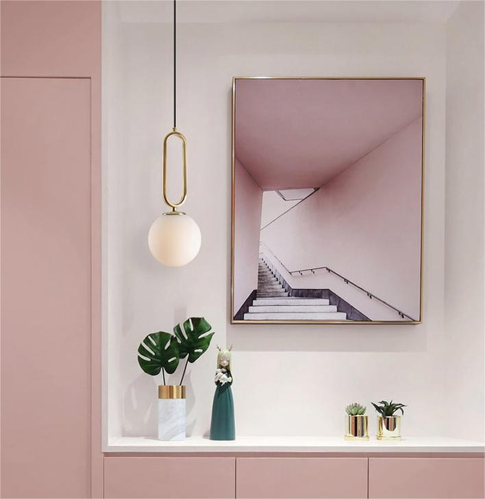 Modern Minimalist Glass Ball Chandelier