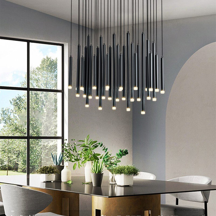 Nordic Light Luxury Cylindrical Art Chandelier