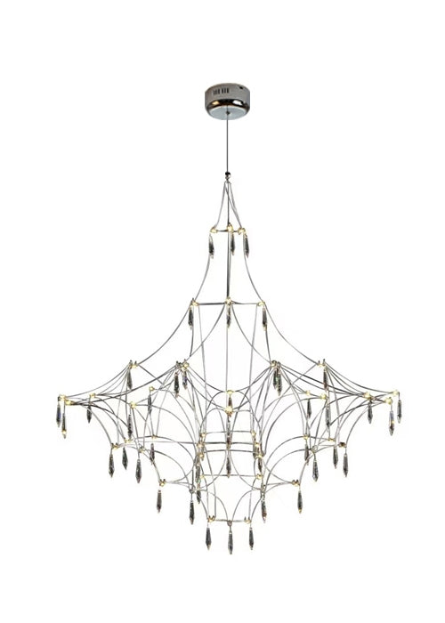 Nordic Stainless Steel Crystal Light Luxury Chandelier