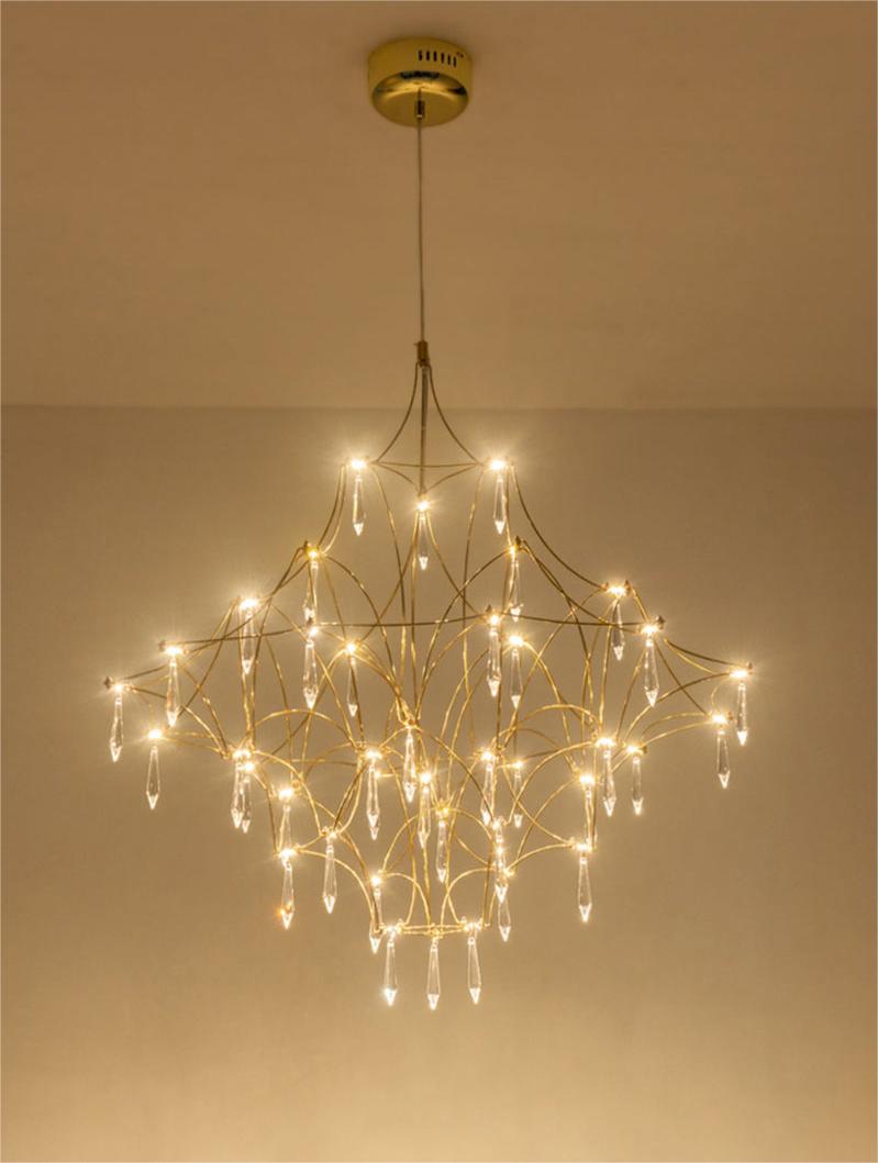 Nordic Stainless Steel Crystal Light Luxury Chandelier