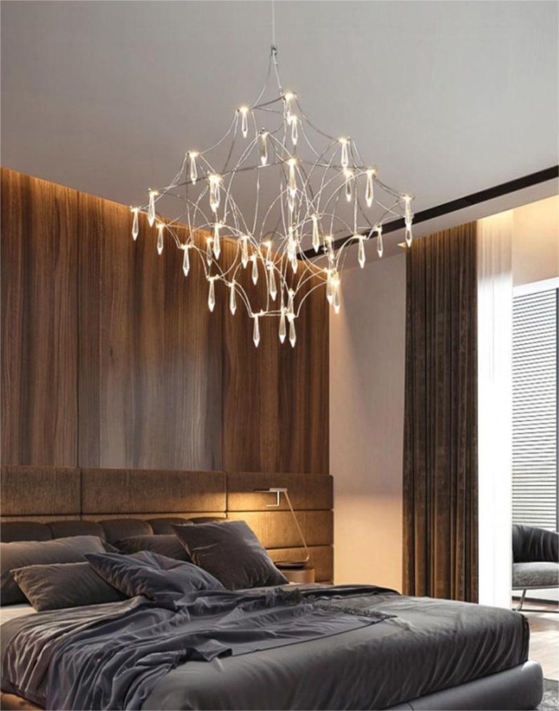 Nordic Stainless Steel Crystal Light Luxury Chandelier