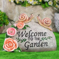 Thumbnail for Solar Snail Stone Ornament Lamp