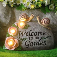 Thumbnail for Solar Snail Stone Ornament Lamp