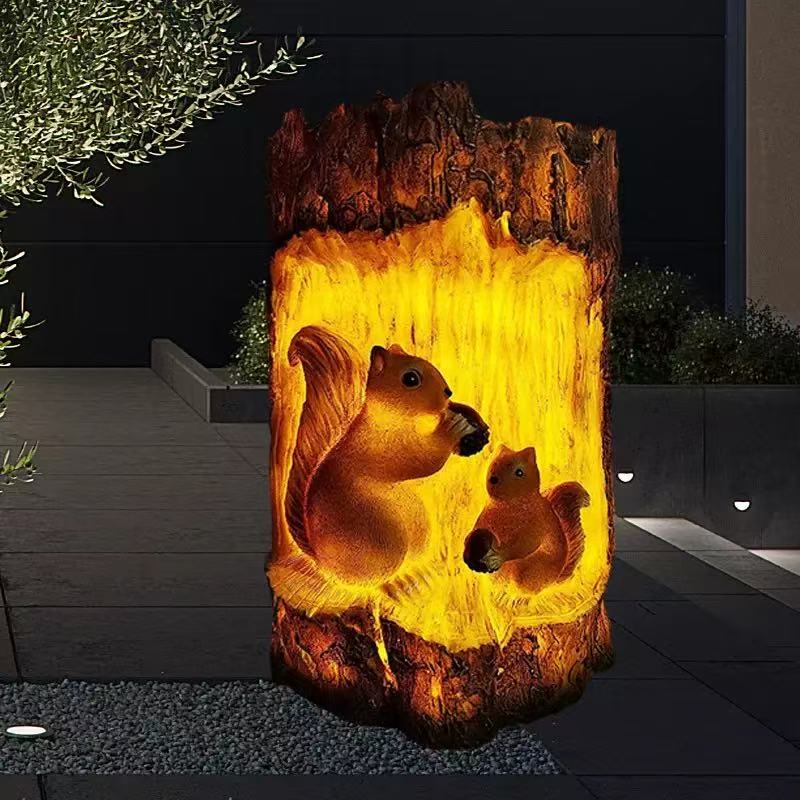Solar Squirrel Outdoor Landscape Light