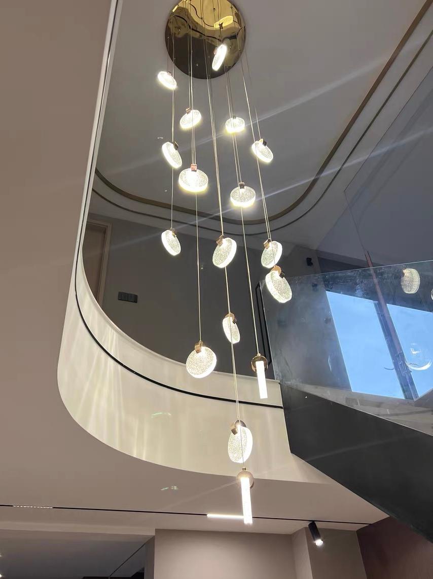 bubble glass chandelier