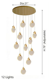 Thumbnail for Crystal Bubble Pendant Light for Modern Staircases and Hallways