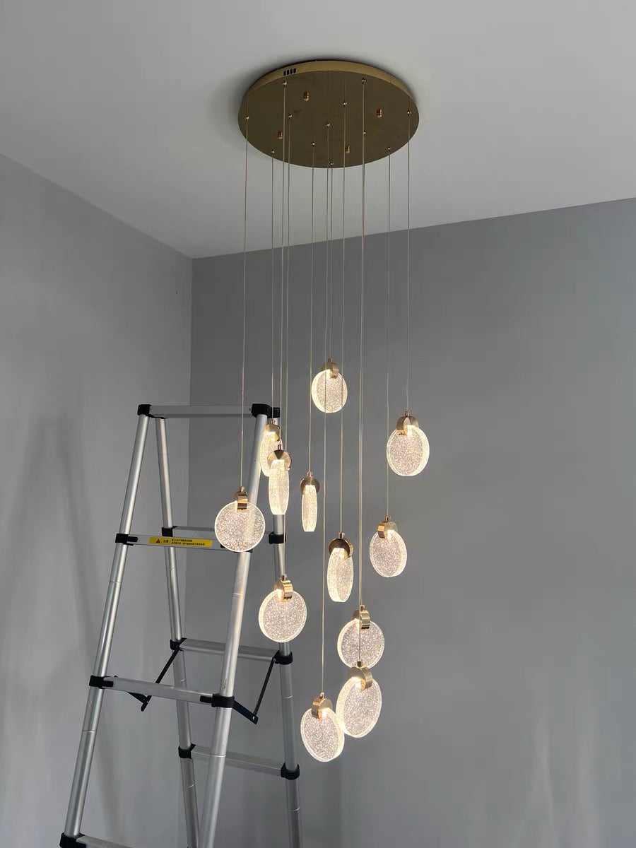 Crystal bubble pendant lights