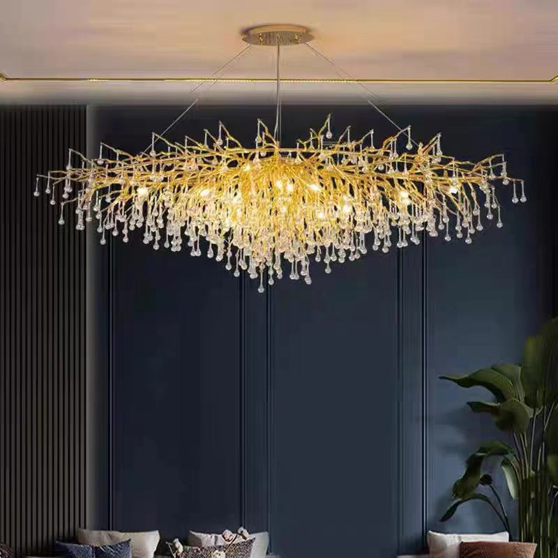 gold chandelier modern