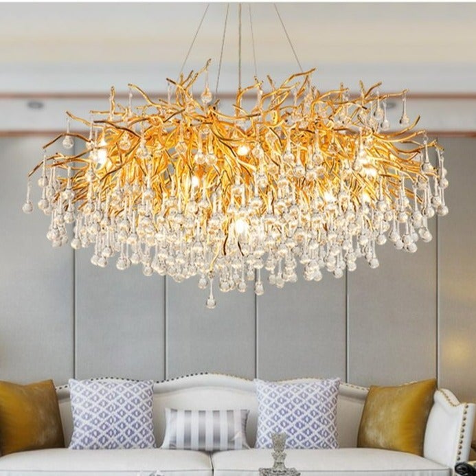 brass chandelier