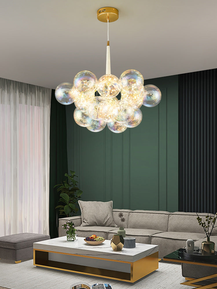 glass globe chandelier