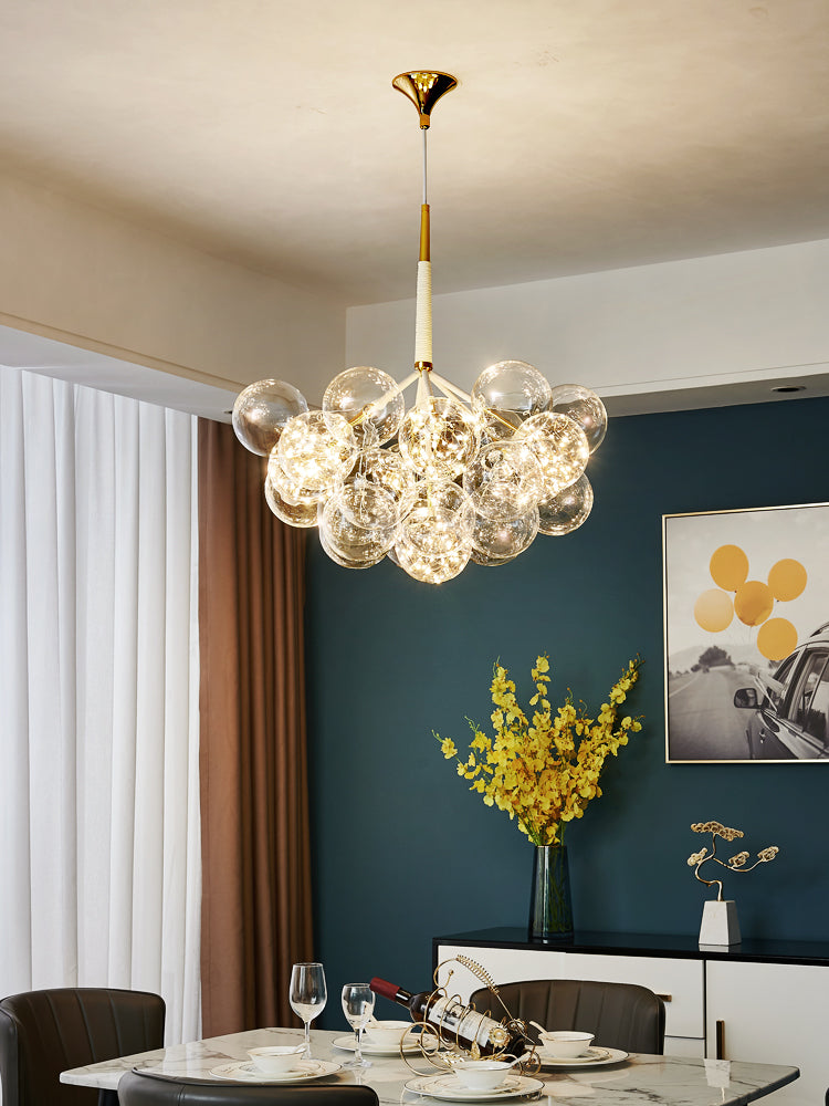 chandelier bubble glass