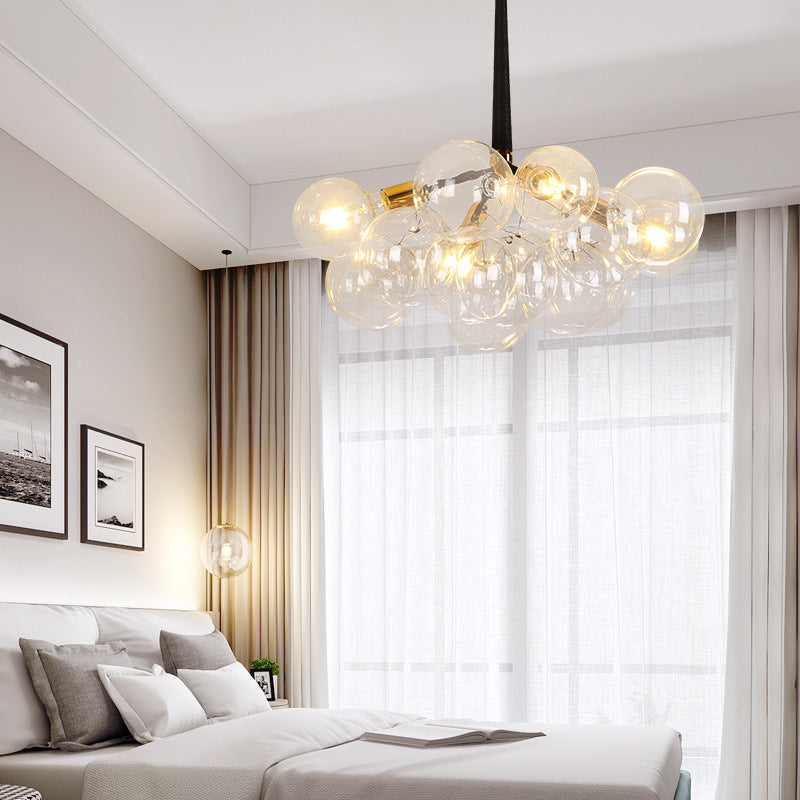 bubble globe chandelier