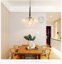 Thumbnail for clear blown glass bubble pendant lamp