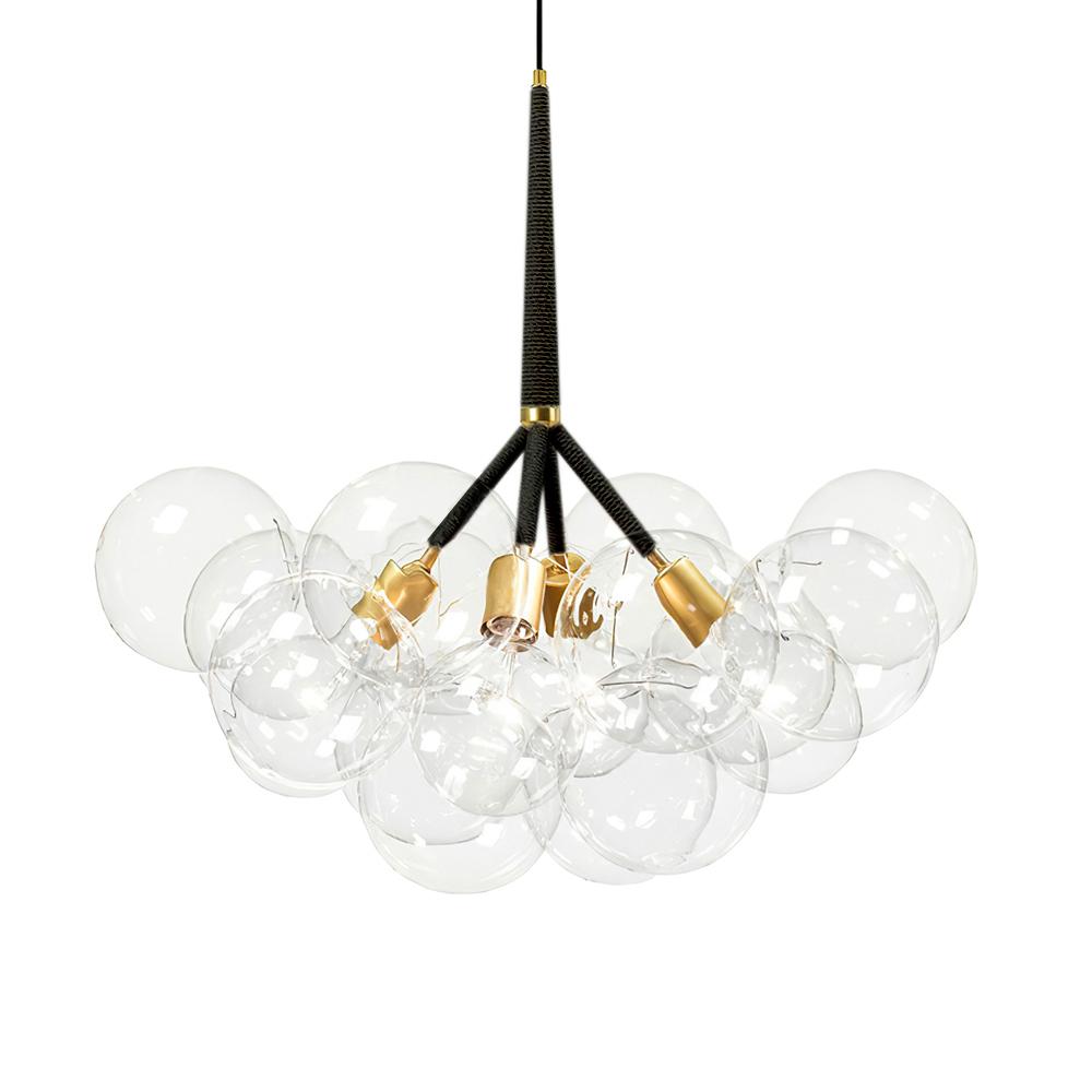 glass bubble chandelier dining room