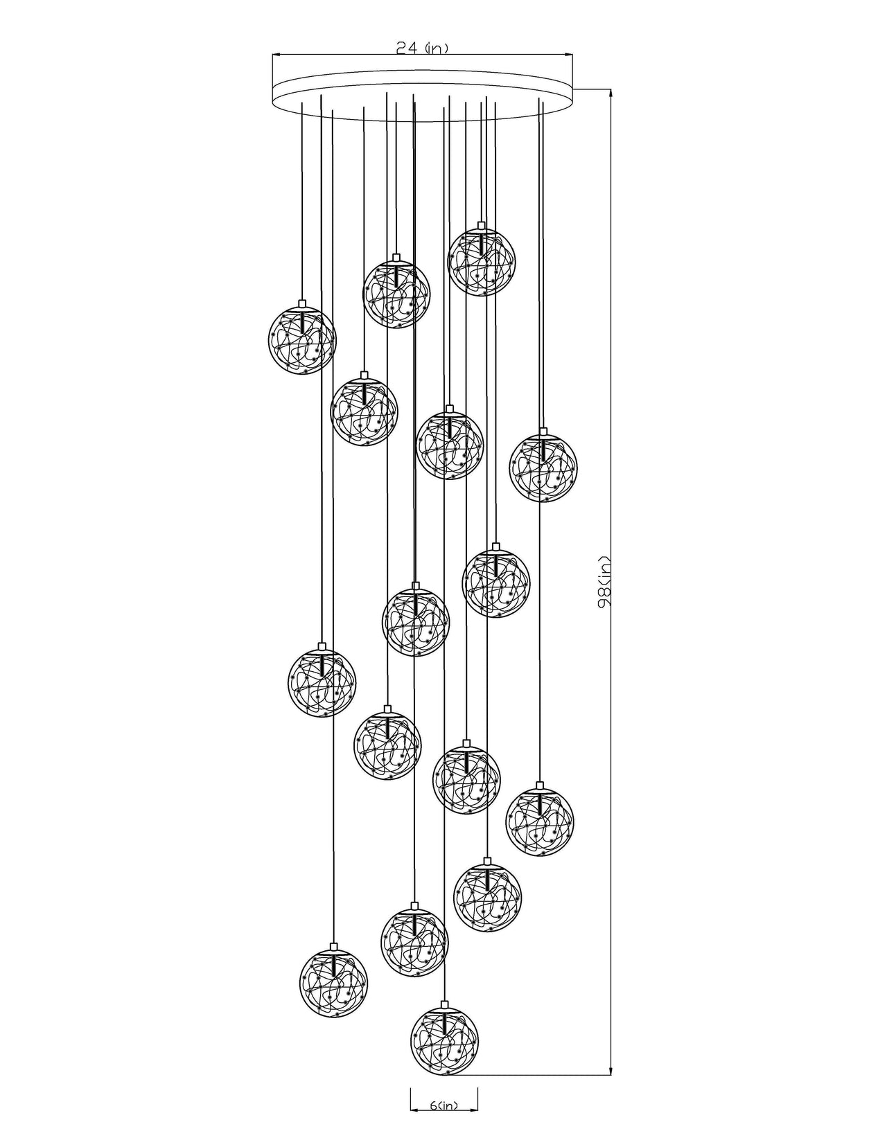 bubble light fixture