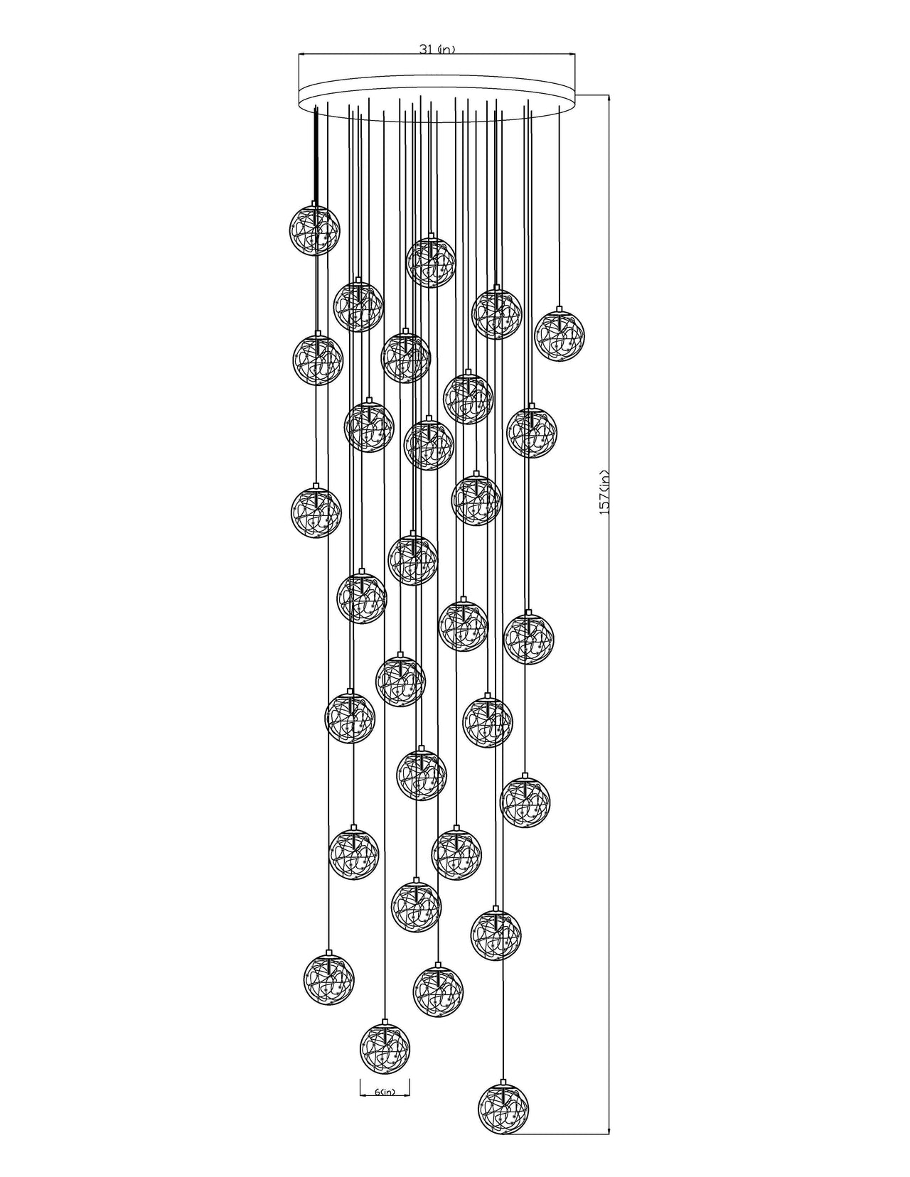 bubble chandeliers