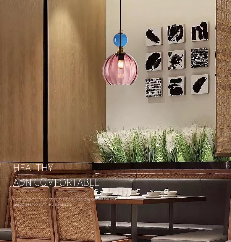 Danish Glass Ball Chandelier