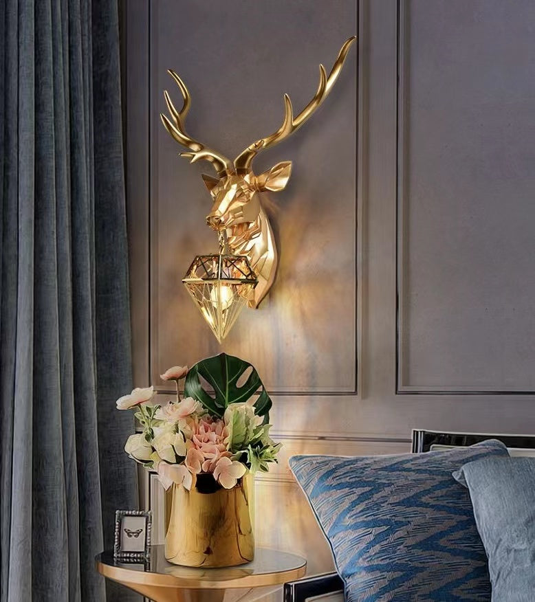 Deer Head Decorative Wall Lamp