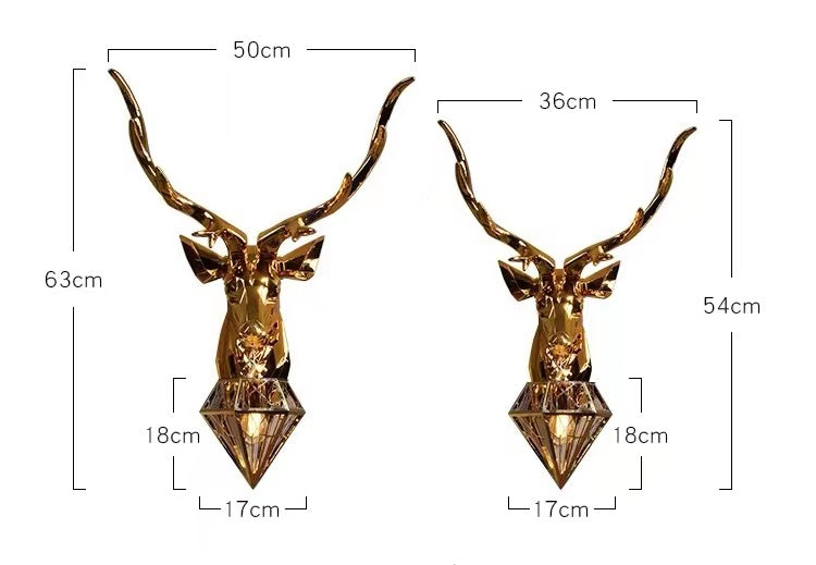 Deer Head Decorative Wall Lamp