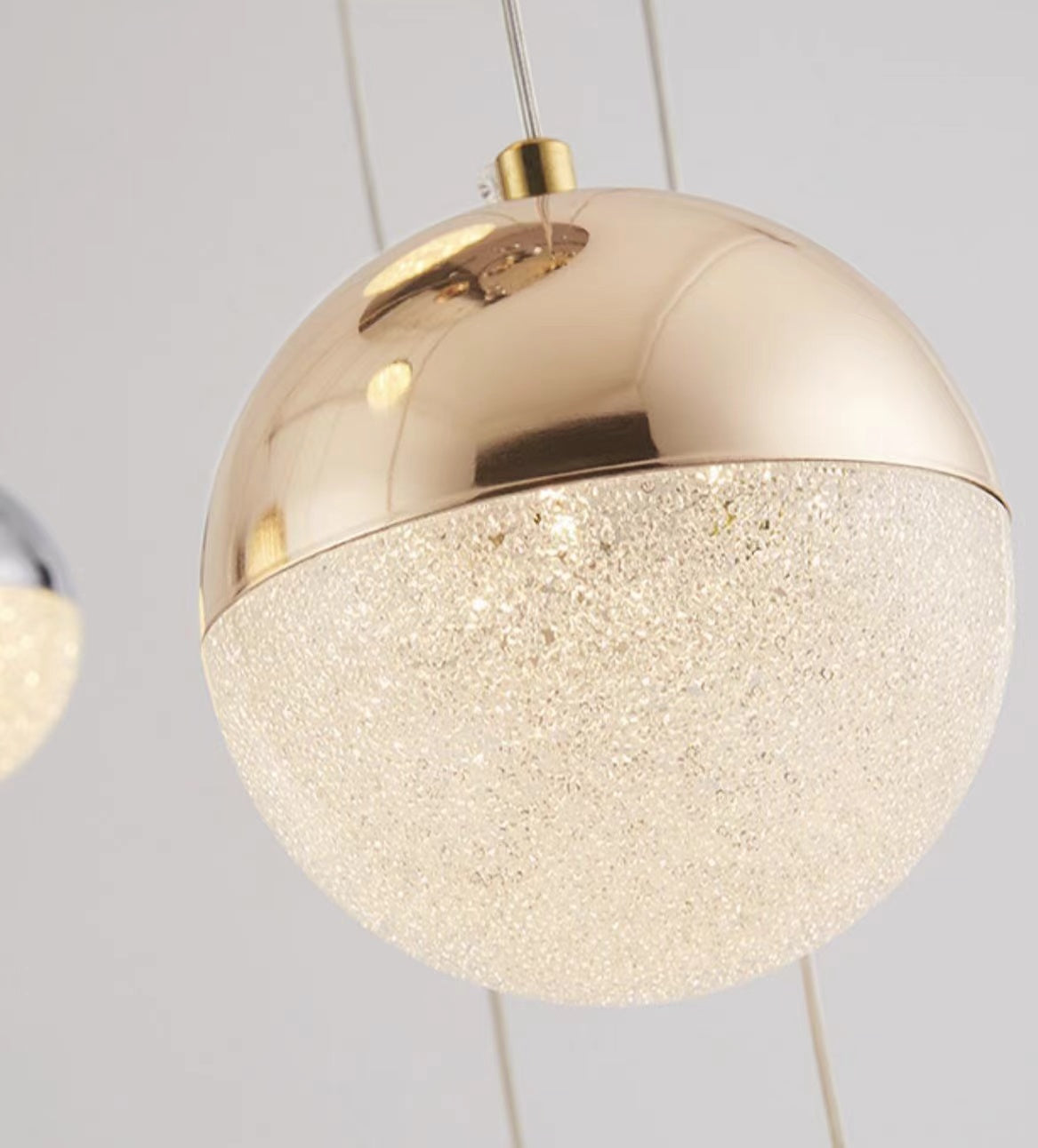 glass globe chandelier