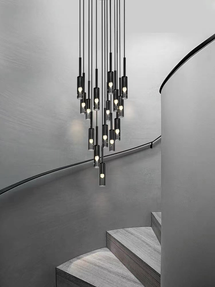 black beaded chandelier