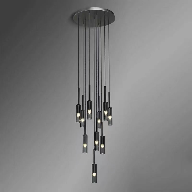 black modern chandelier