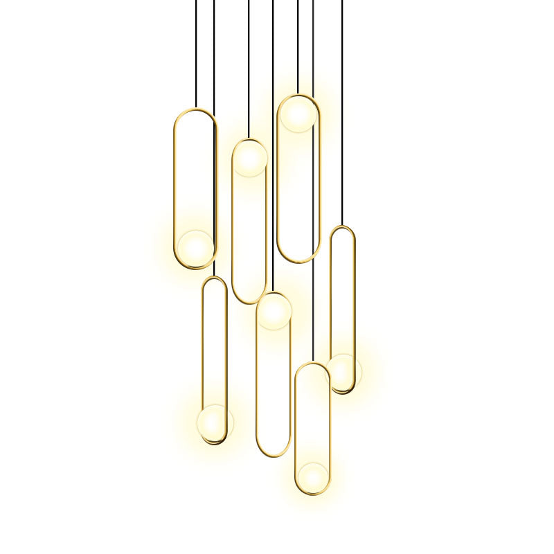 Modern Glass Ball Flush Mount Chandelier-1