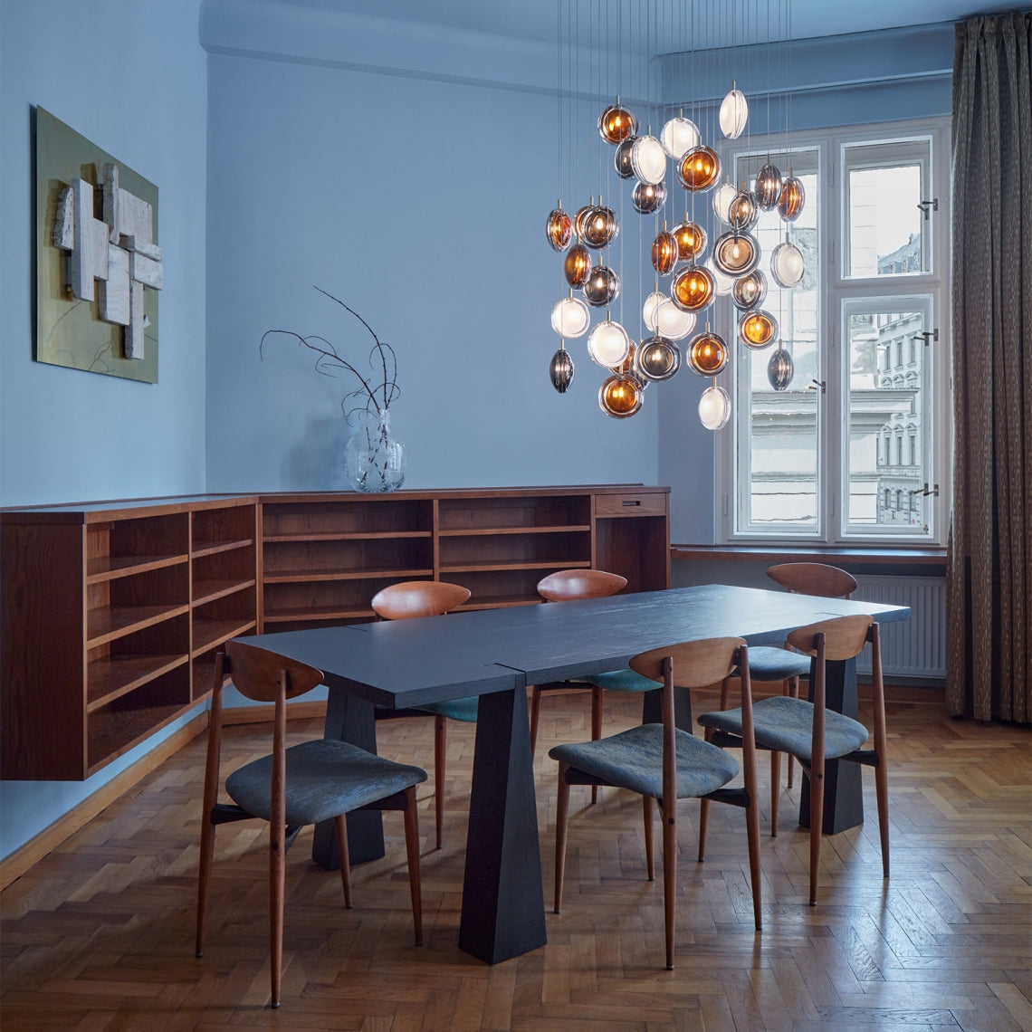 bubble light chandelier