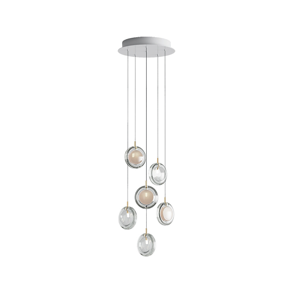clear glass bubble chandelier