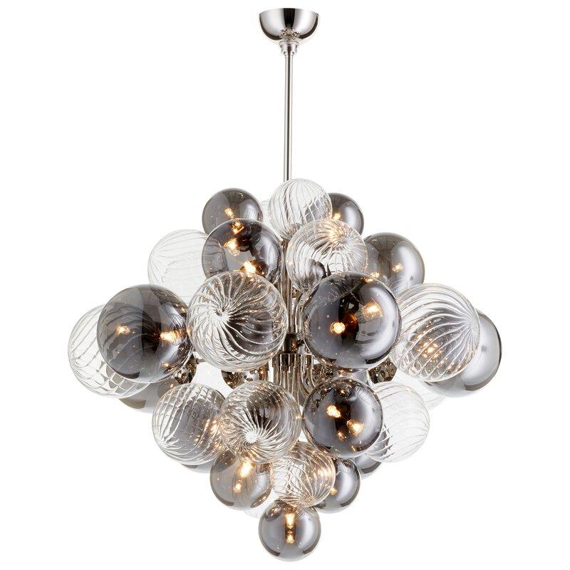 bubble globe chandelier