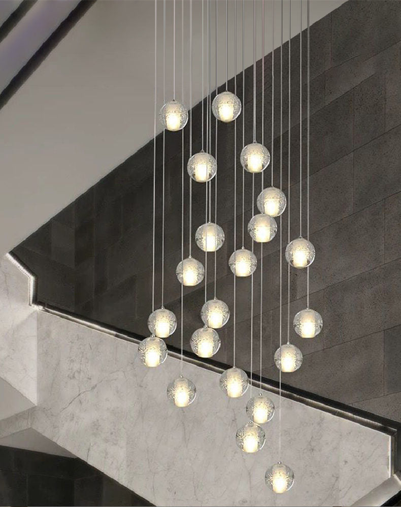 bubble glass chandelier
