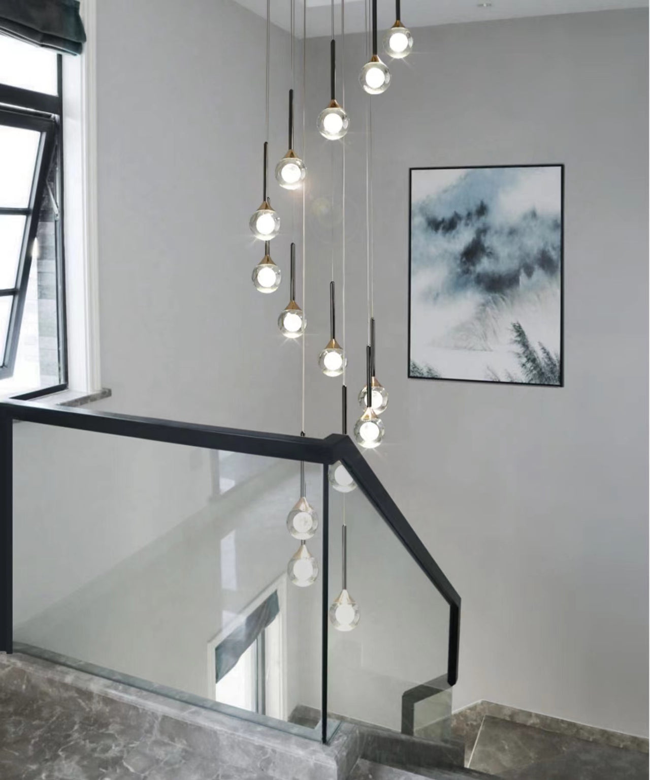 hanging crystal lights