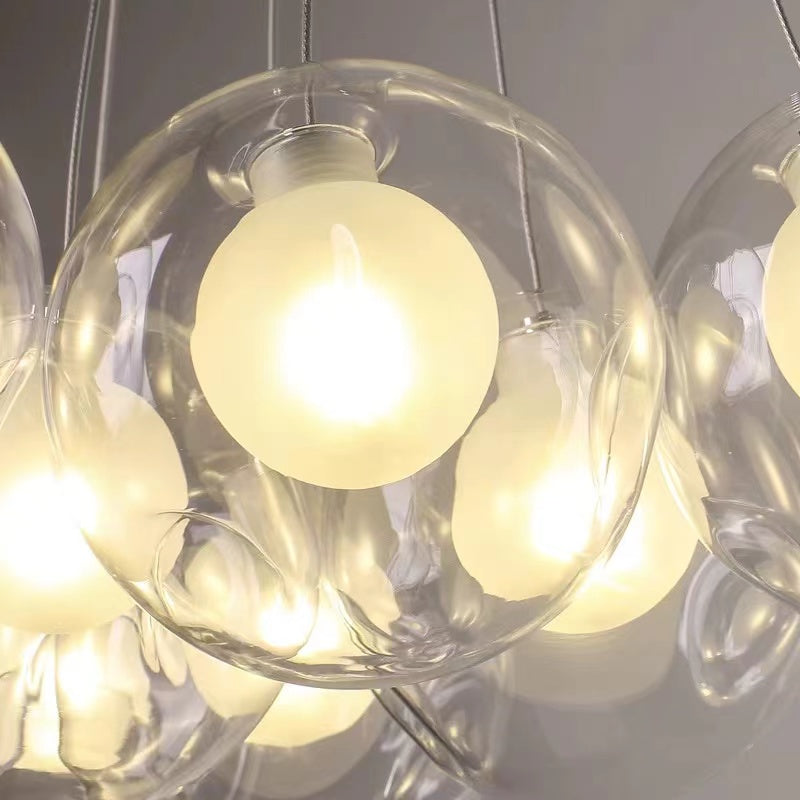 glass bubble chandeliers
