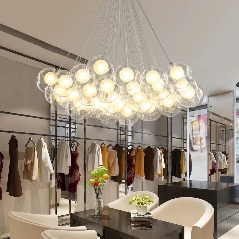 chandelier bubble glass