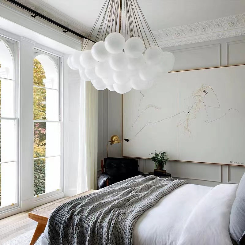 glass bubble chandeliers
