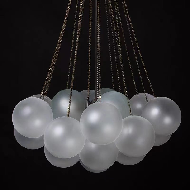 clear glass bubble chandelier