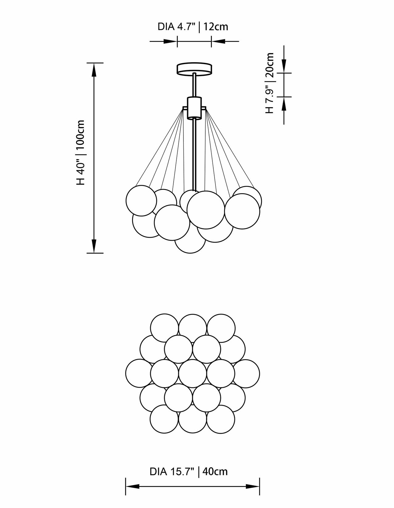 bubble light fixture