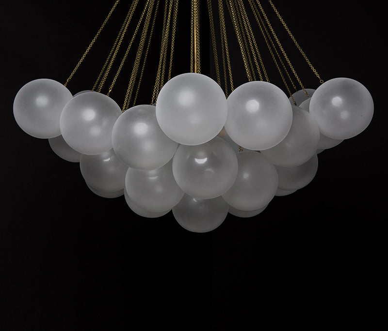 clear blown glass bubble pendant lamp