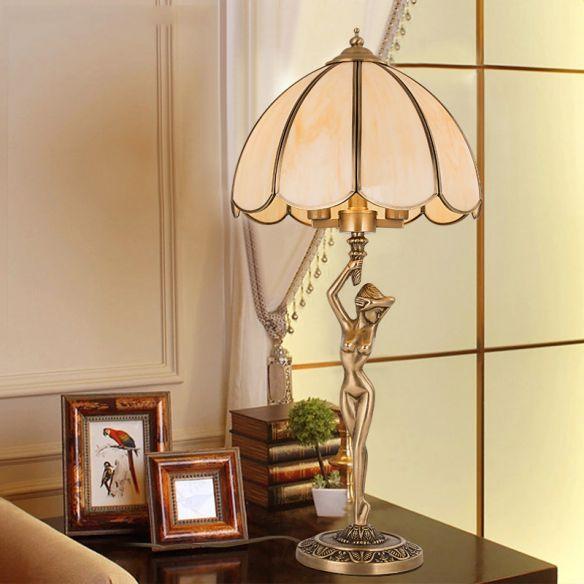 All Copper European Art Table Lamp